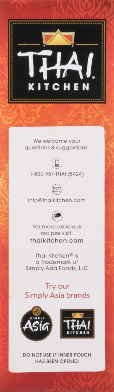 Thai Kitchen brand logo with contact information and a note to try their Simply Asia brands.