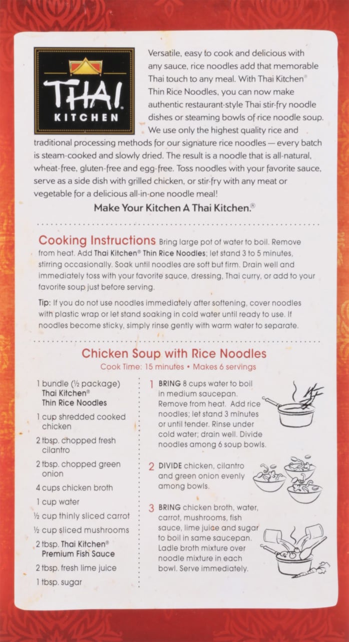 Thai Kitchen® Gluten Free Thin Rice Noodles, 8.8 oz