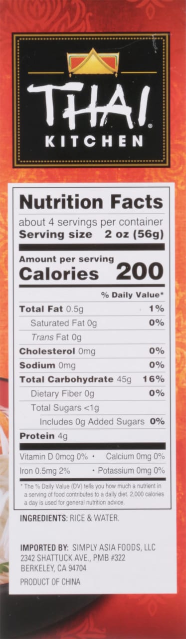 Thai Kitchen® Gluten Free Thin Rice Noodles, 8.8 oz