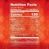 This is a nutrition facts label showing that one serving of the product contains 130 calories, 12g of total fat, and 5g of total carbohydrates.