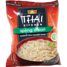 A package of Thai Kitchen Spring Onion Instant Rice Noodle Soup.