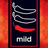 A graphic illustration indicating the mild spice level of the Thai Kitchen, 9.0 Oz, with one out of three chili peppers highlighted.