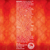 The ingredients list and distributor information for a package of Thai Kitchen, 9.0 Oz, distributed by McCormick &amp; Co., Inc., are displayed on a red, patterned background.