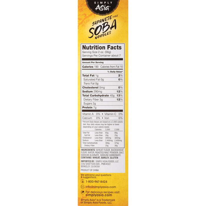 Simply Asia® Japanese Style Soba Noodles, 14 oz