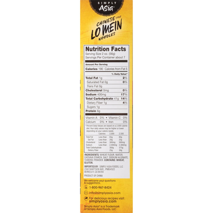 Simply Asia® Chinese Style Lo Mein Noodles, 14 oz