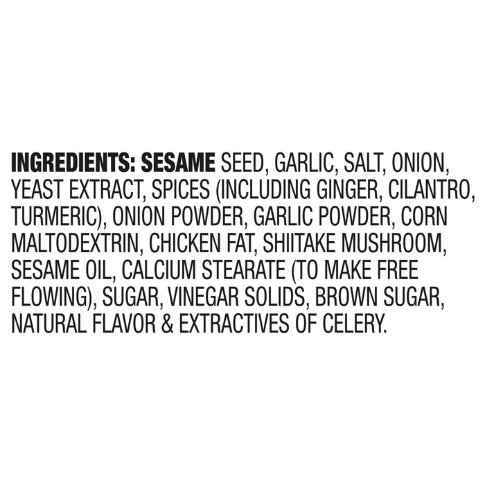 A list of ingredients for a product.
