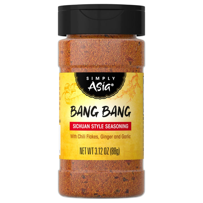A jar of Simply Asia Bang Bang Sichuan Style Seasoning.