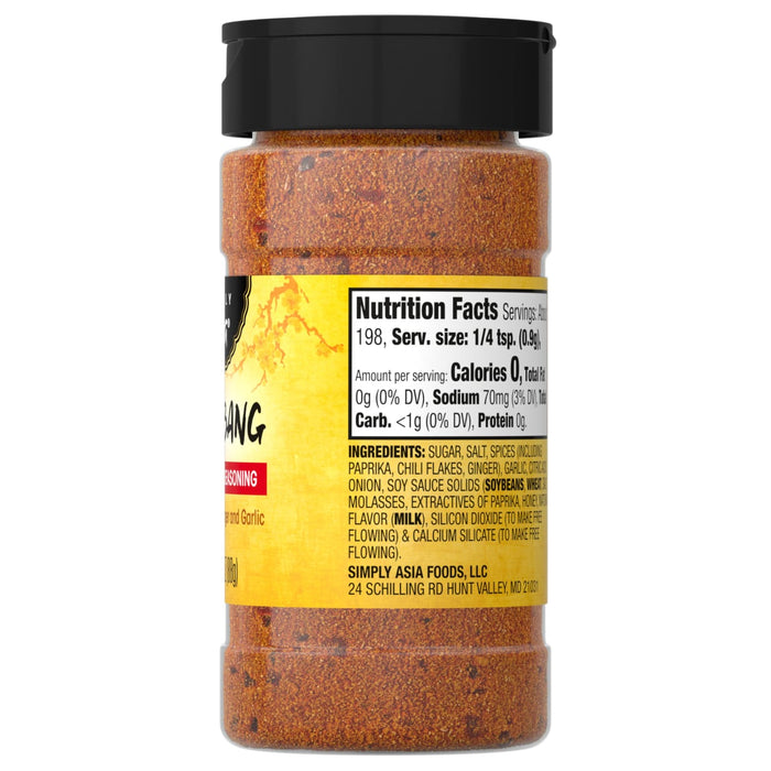 A jar of Simply Asia Foods Bang seasoning.