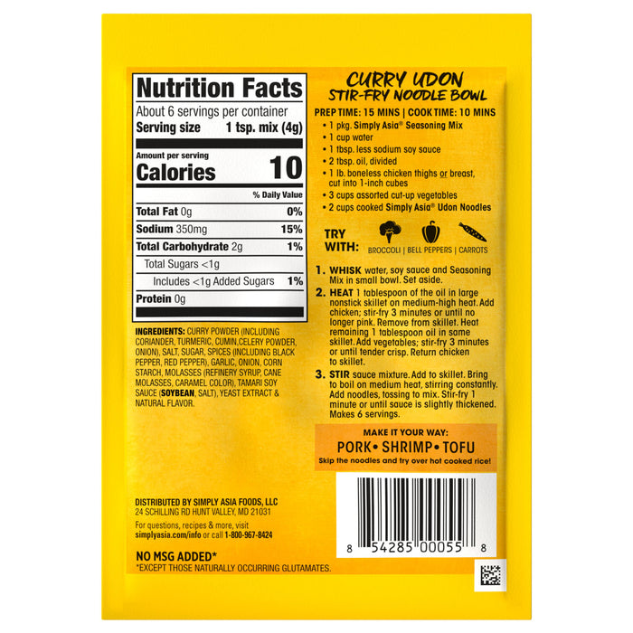 Simply Asia® Curry Udon Seasoning Mix, 0.87 oz