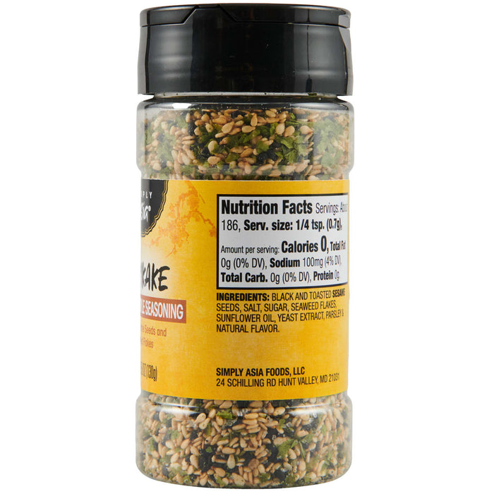 A bottle of Simply Asia Sesame Shake seasoning.