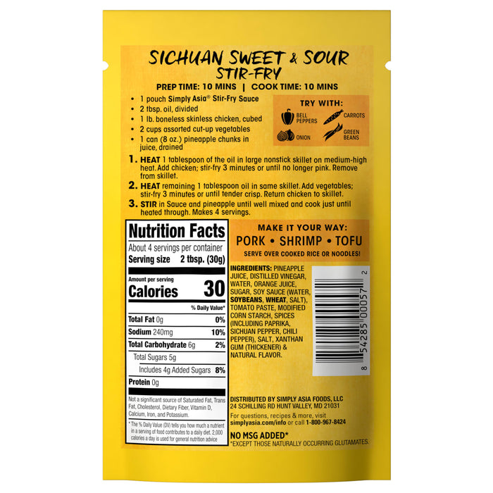 Simply Asia® Sichuan Sweet & Sour Stir-Fry Sauce, 4.22 oz