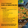 Recipe card for Spicy Fire Wok Pork Lo Mein Stir-Fry featuring McCormick Simply Asia products.