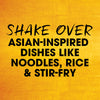 Shake over Asian-inspired dishes like noodles, rice, and stir-fry.