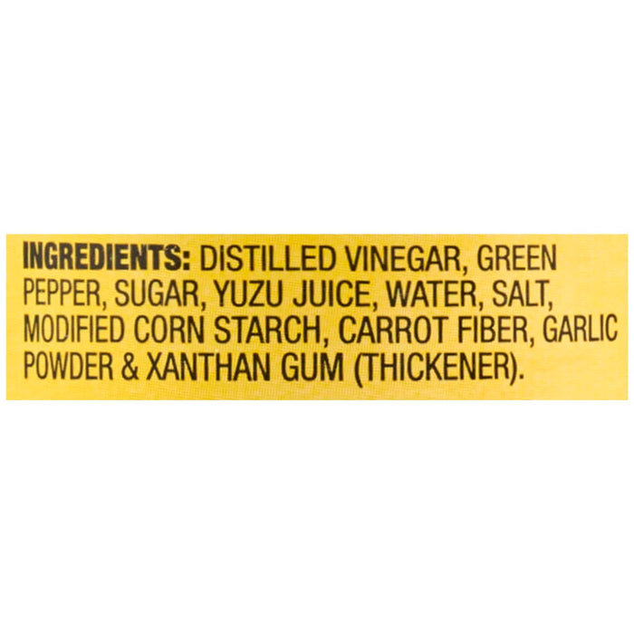 A list of ingredients for a Yuzu Dressing.