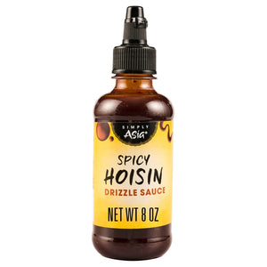 A bottle of Simply Asia Spicy Hoisin Drizzle Sauce.