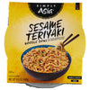 A box of Simply Asia Sesame Teriyaki Noodle Bowl, a pre-cooked meal with vegetables and toppings.