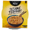 A box of Simply Asia Sesame Teriyaki Noodle Bowl, a pre-cooked meal with vegetables and toppings.