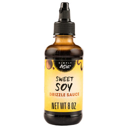 A bottle of Simply Asia Sweet Soy Drizzle Sauce is shown.