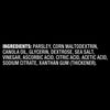A list of ingredients for a product.
