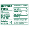 Nutrition facts label for a product with 15 calories per serving.