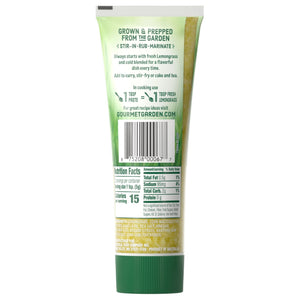 Gourmet Garden Lemongrass Paste tube with nutrition facts and ingredients.