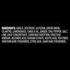 A list of ingredients for a product.