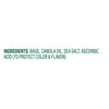 Ingredients for the product are listed: basil, canola oil, sea salt, and ascorbic acid.