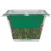 A side view of the Gourmet Garden Italian Herb Seasoning Chopped .35 Oz container, showing the chopped herbs through the clear bottom half of the packaging.
