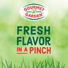 Gourmet Garden's advertisement highlights the fresh flavor of their products, available in a pinch.