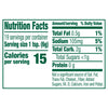 Nutrition facts label for a product with 10 calories per serving.