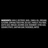 A list of ingredients for a product.