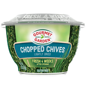 Gourmet Garden Chopped Chives lightly dried and gluten free.