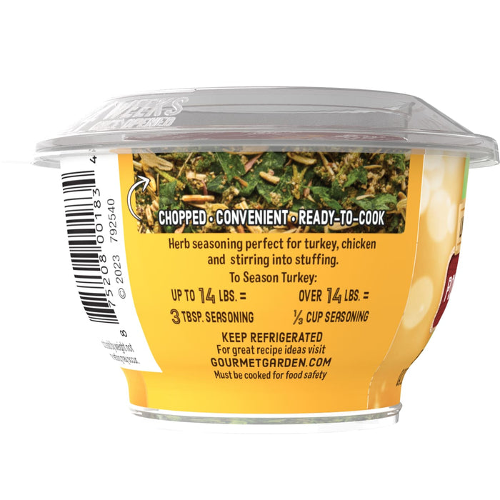Gourmet Garden Turkey Seasoning is a chopped convenient and ready-to-cook herb seasoning perfect for turkey chicken and stuffing.