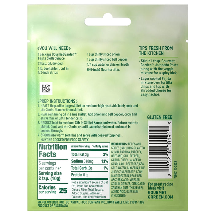 Gourmet Garden™ Fajita Skillet Sauce, 2.12 oz