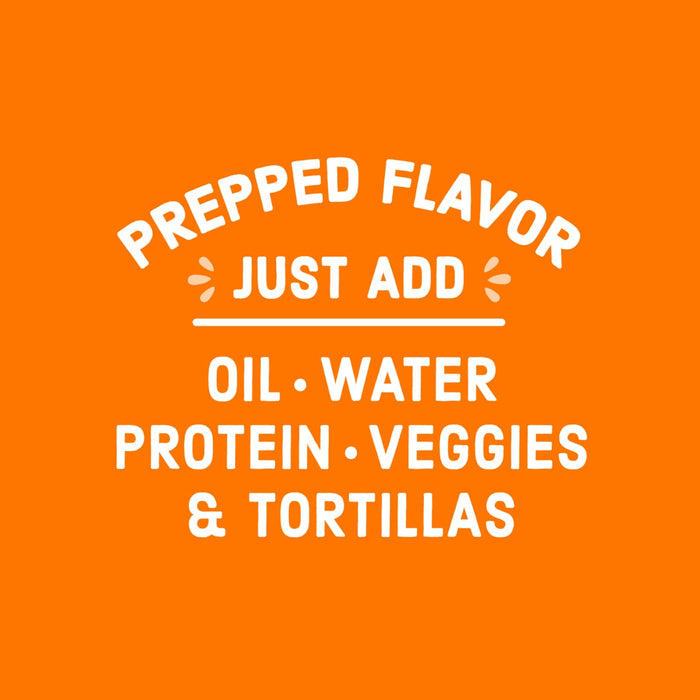 Prepped Flavor Just Add Oil Water Protein Veggies &amp; Tortillas