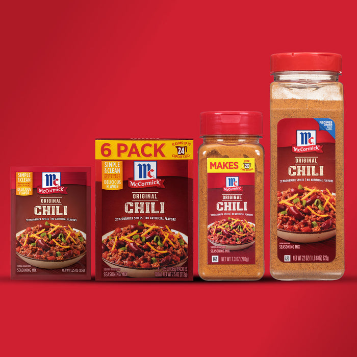 McCormick® Chili Seasoning Mix, 1.25 oz (6-Pack)
