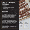 A recipe for McCormick Brown Butter Finishing Salt Chocolate Dipped Pretzels with instructions and a picture of the finished product.