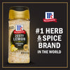 A jar of McCormick Zesty Lemon Finishing Salt a limited edition product with the text #1 Herb &amp; Spice Brand in the World on the right.