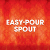 The words Easy-Pour Spout are displayed in white text on a red background.
