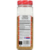 A McCormick for Chefs Pepper Supreme spice jar with nutrition facts and ingredients listed.