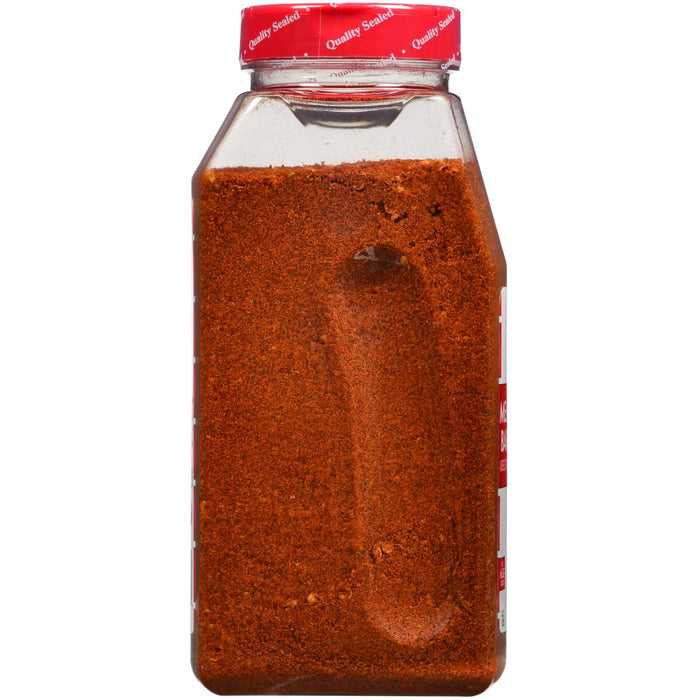 A glass jar of McCormick Grill Mates Montreal Steak Seasoning.