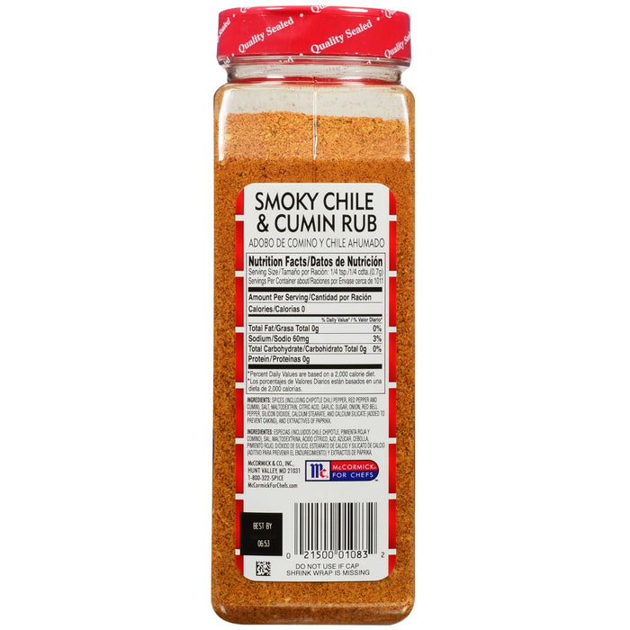 Lawry's Smoky Chile & Cumin Rub, 25.0 oz
