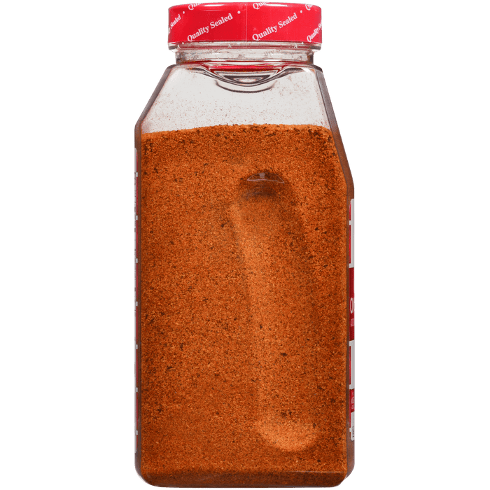 A glass jar of McCormick Grill Mates Montreal Steak Seasoning.