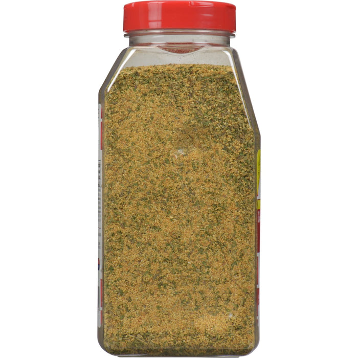 A glass jar of McCormick Grill Mates Montreal Steak Seasoning.
