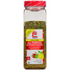 A container of Lawry's Salt-Free All Purpose Recipe Blend Seasoning.