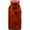 A brown glass bottle with a red lid that says Quality Sealed.