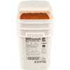 A white bucket of Lawry's Taco Seasoning Mix.