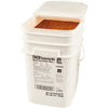 A white bucket of Lawry's Taco Seasoning Mix.