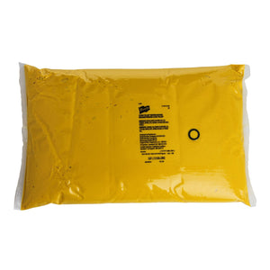 A yellow plastic bag of French's Classic Yellow Prepared Mustard.