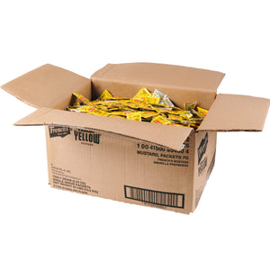 A box of French's Classic Yellow Mustard packets.